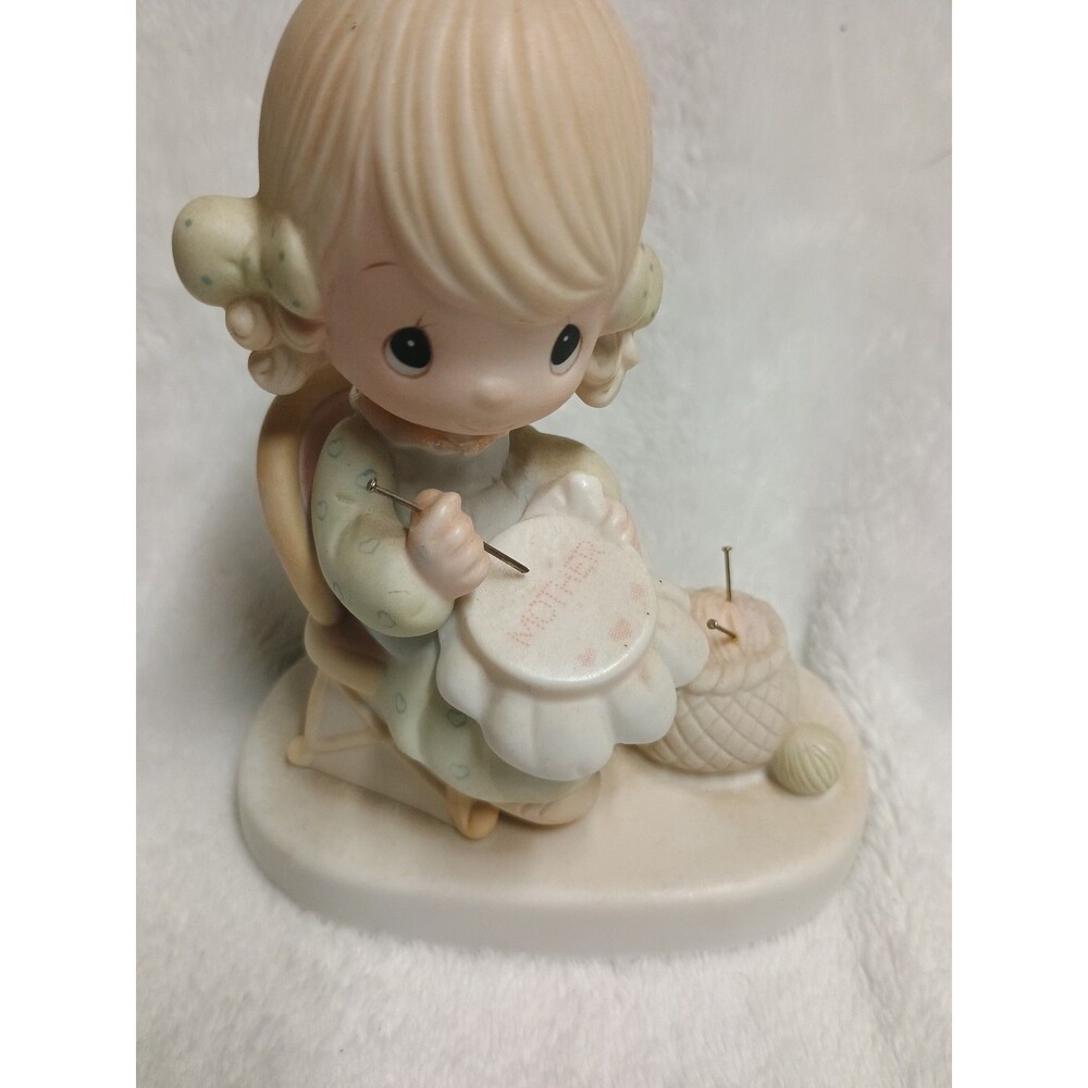 Vintage Enesco Precious Moments E-3106/G 'Mother Sew Dear' Figurine